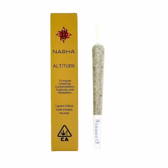 Nasha Hash Infused Preroll Altitude 1g Super Lemon Haze x Moroccan Peaches