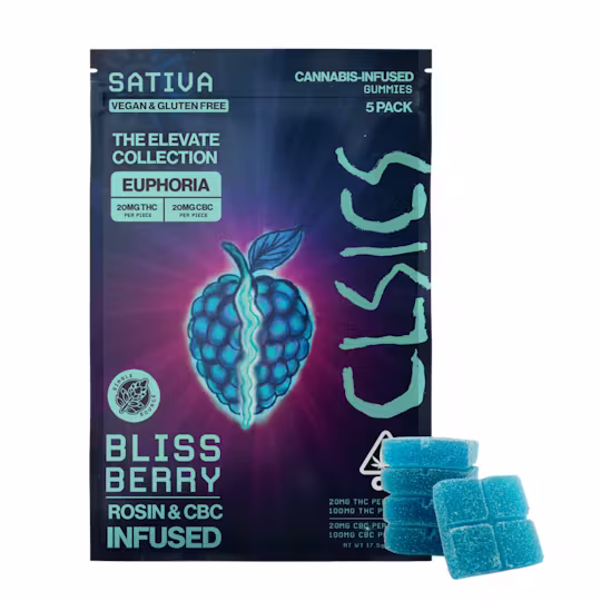 CLSICS Rosin 5pk Gummies Bliss Berry CBC