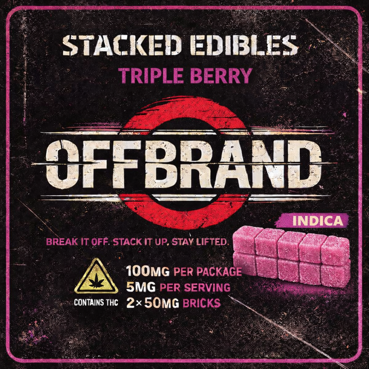 Triple Berry | 100mg Offbrand Stacked Gummies | TAX INCLD
