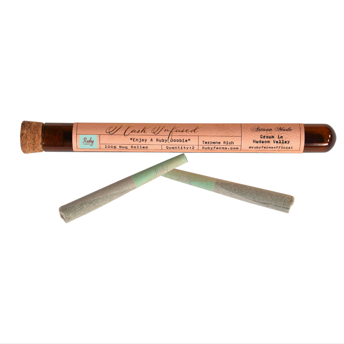 Blueberry DJ Cut Doobies .5g Hash Infused Prerolls 2 Pack | Ruby Farms