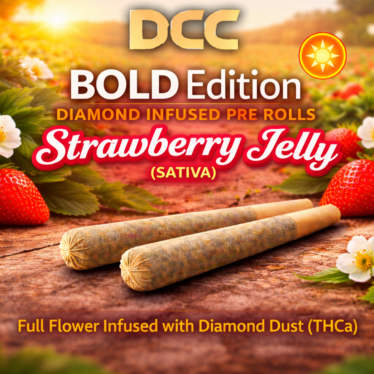 Strawberry Jelly | 2 x 0.5g Diamond Infused Prerolls Bold Edition | TAX INCD
