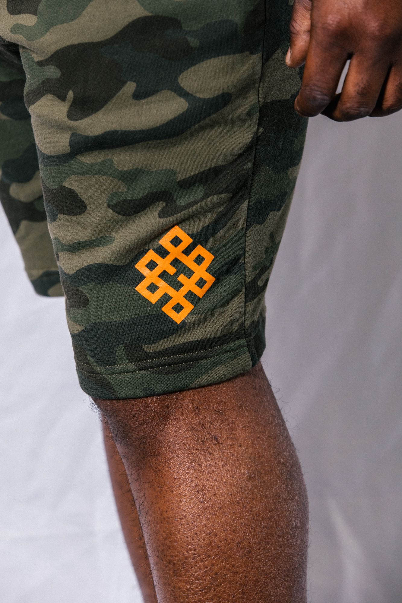 Haven - Camo Green Sweat Shorts (S)