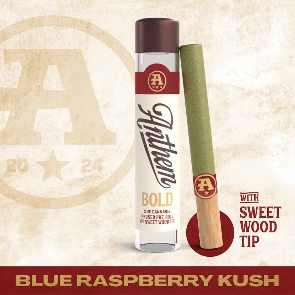 Anthem Bold | Blue Raspberry Kush | Infused Preroll | 1g