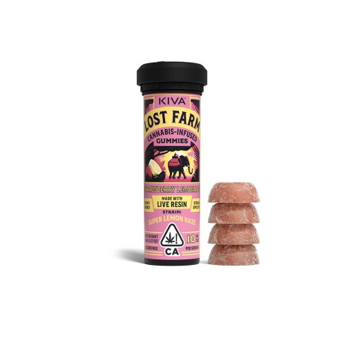 Lost Farm Strawberry Lemonade Gummies 100mg Super Lemon Haze