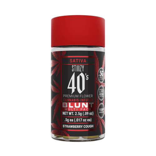STIIIZY - Strawberry Cough Infused 40's Mini Blunt 5pk - 2.5g - Preroll