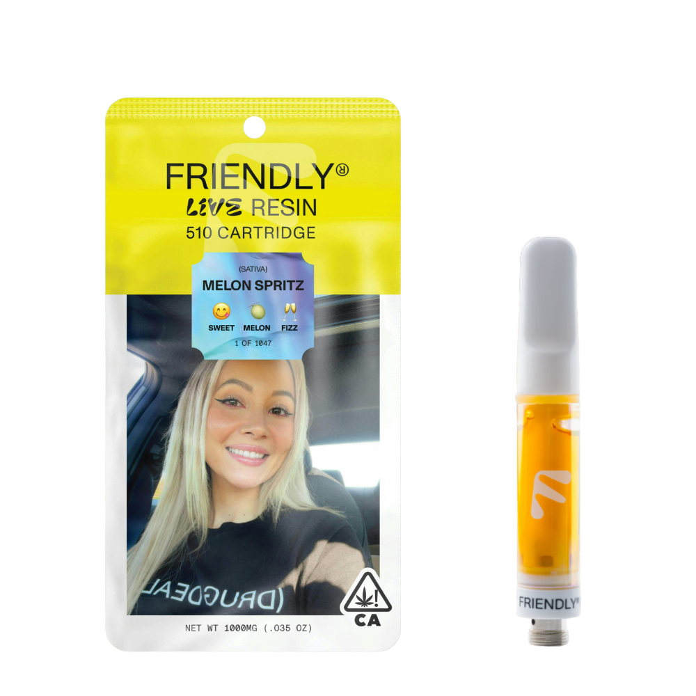 1g Melon Spritz Live Resin (510 Thread) - Friendly Brand