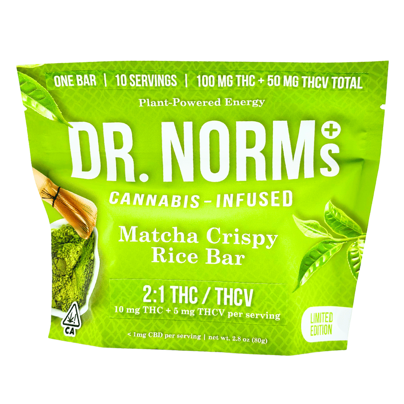 Dr Norms - Matcha - Rice Krispy - 2:1 THC/THCV - Edible - 100mg