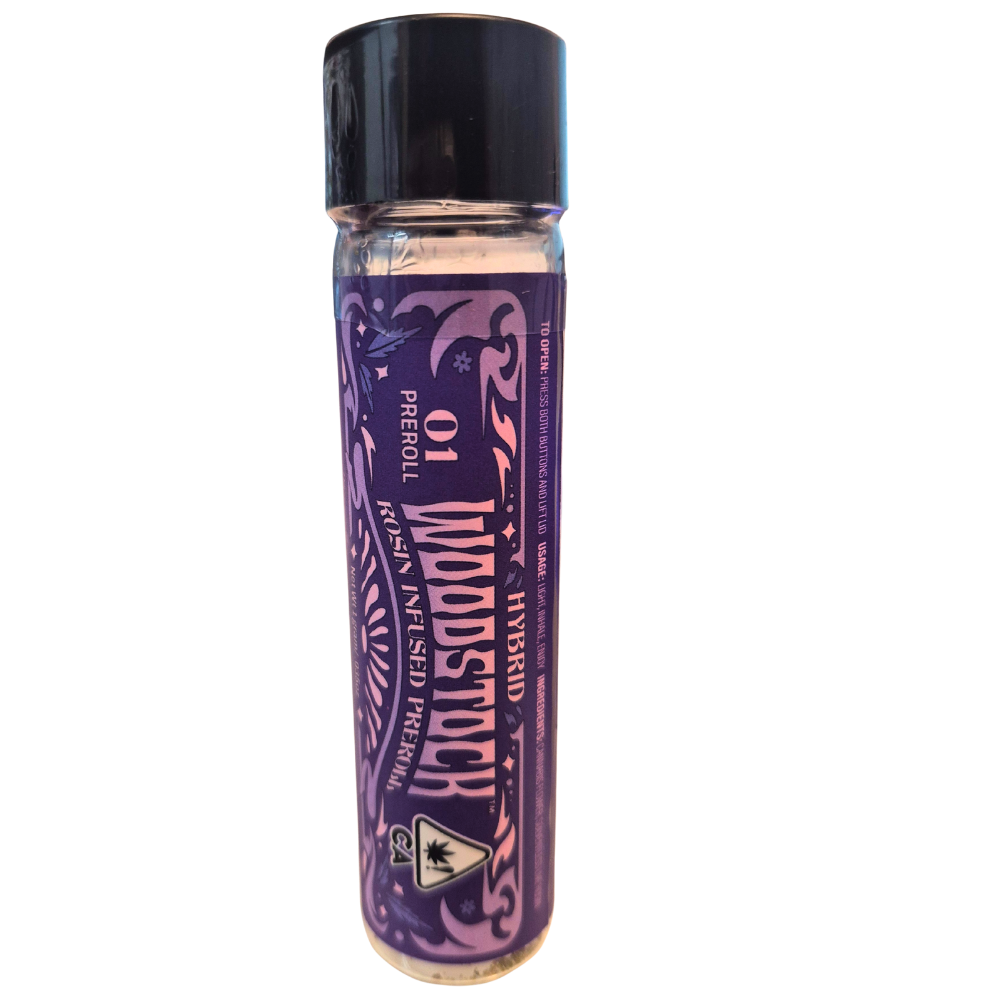 Woodstock Live Rosin Infused Preroll 1g - Raspberry Parfait (H)