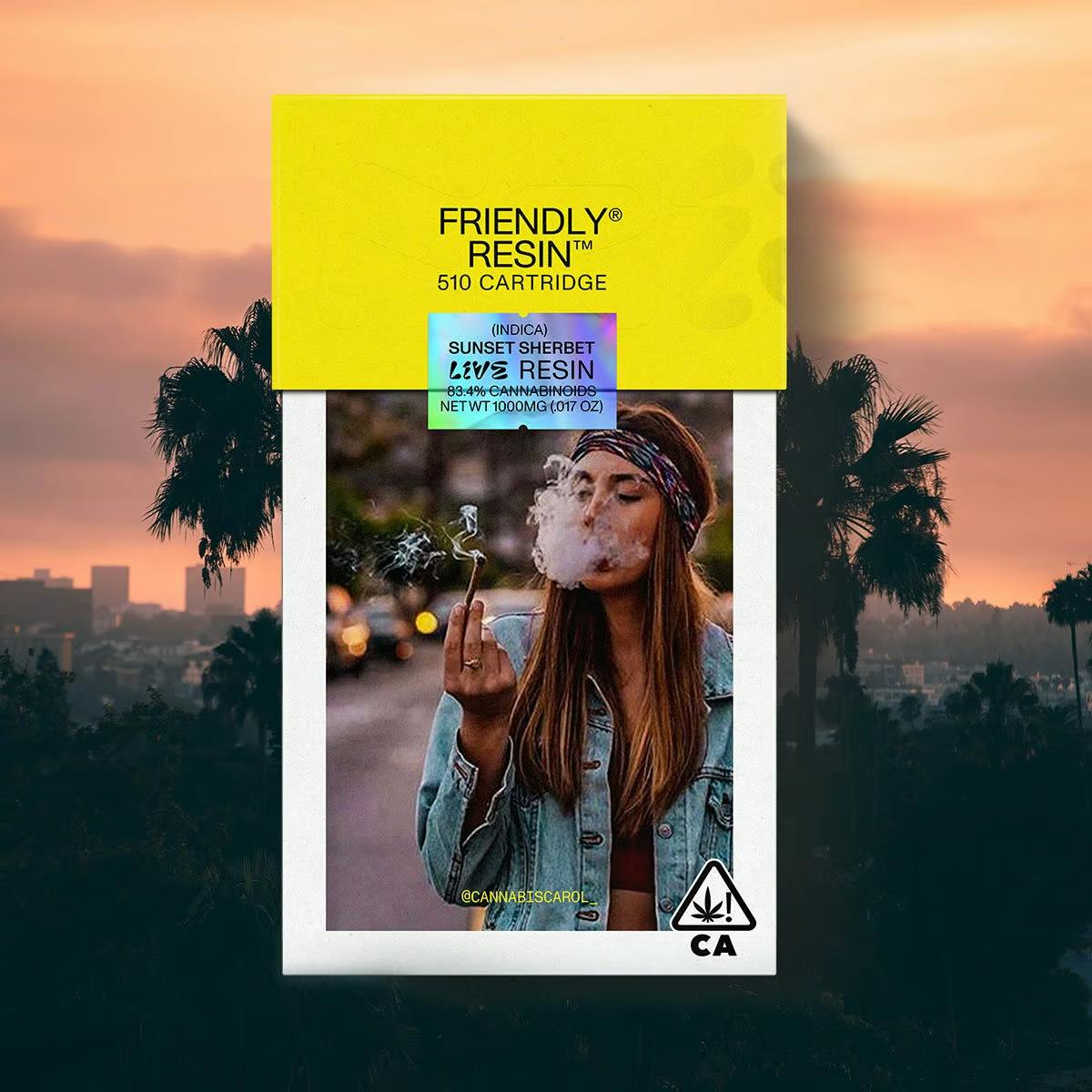 Friendly Brand - Garlic Sherbert - Indica - 1g Live NURESIN AIO