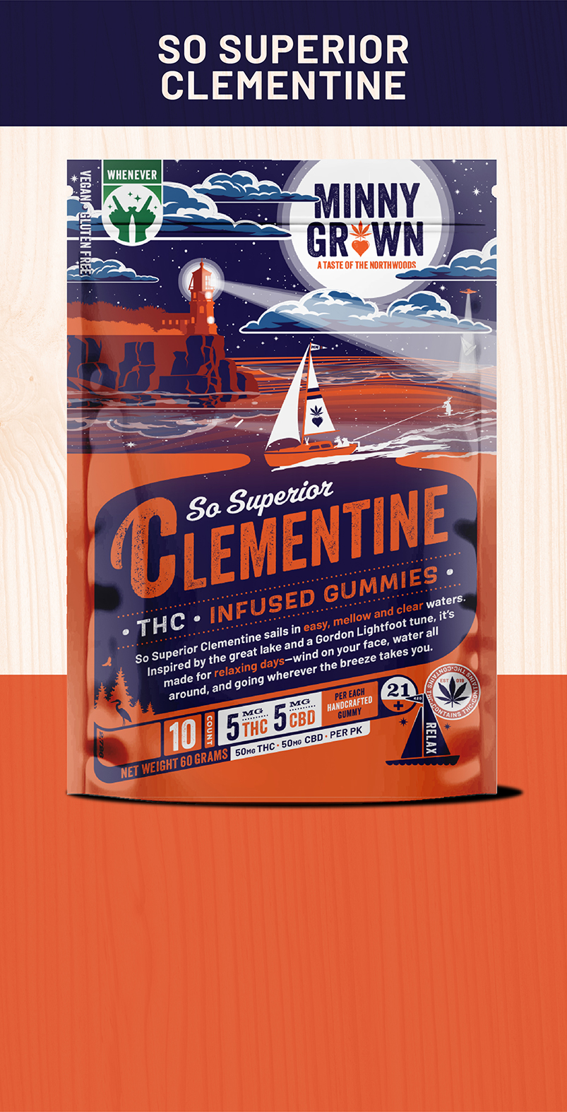 So Superior Clementine Gummies 5mg THC 5mg CBD - 10 count