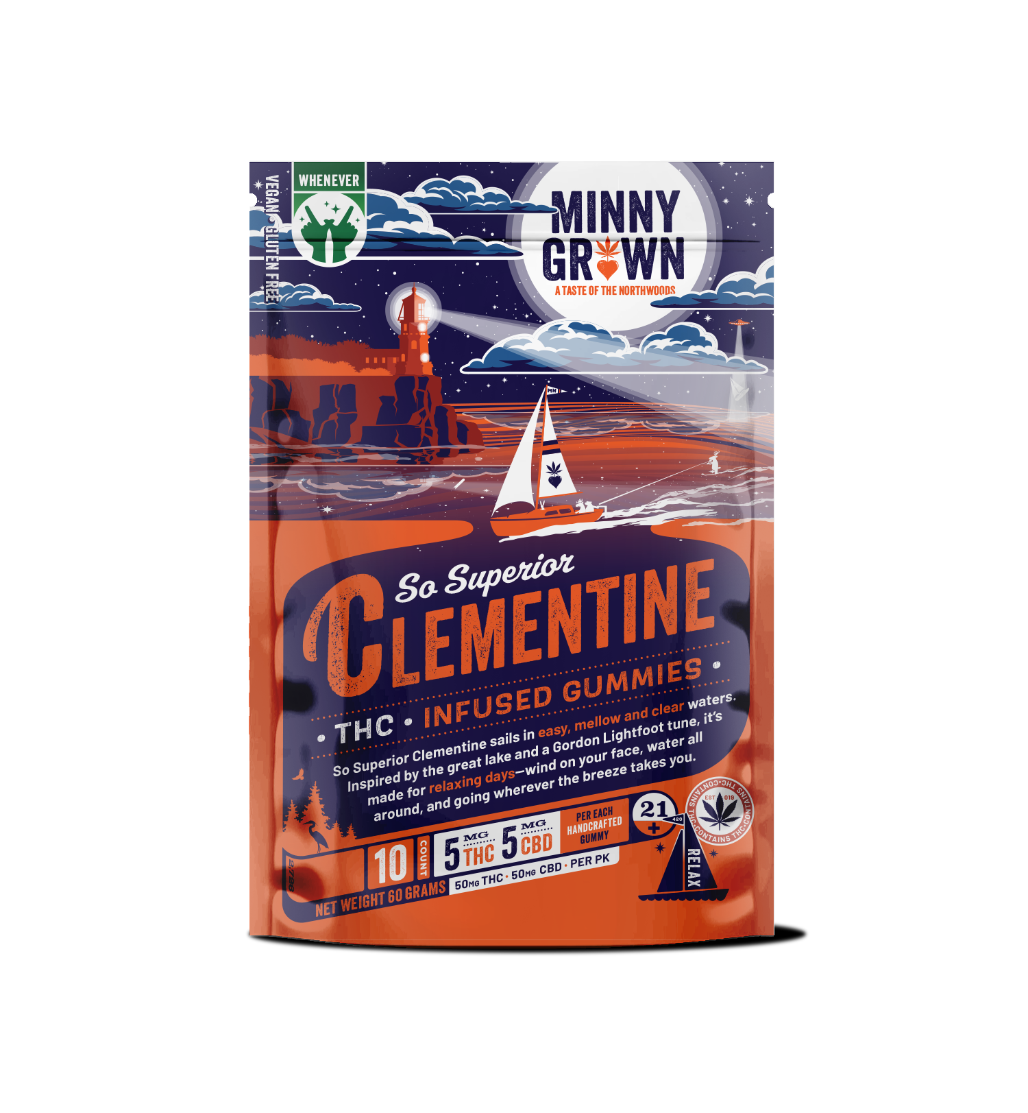 So Superior Clementine Gummies | 5mg THC 5mg CBD | 10 count