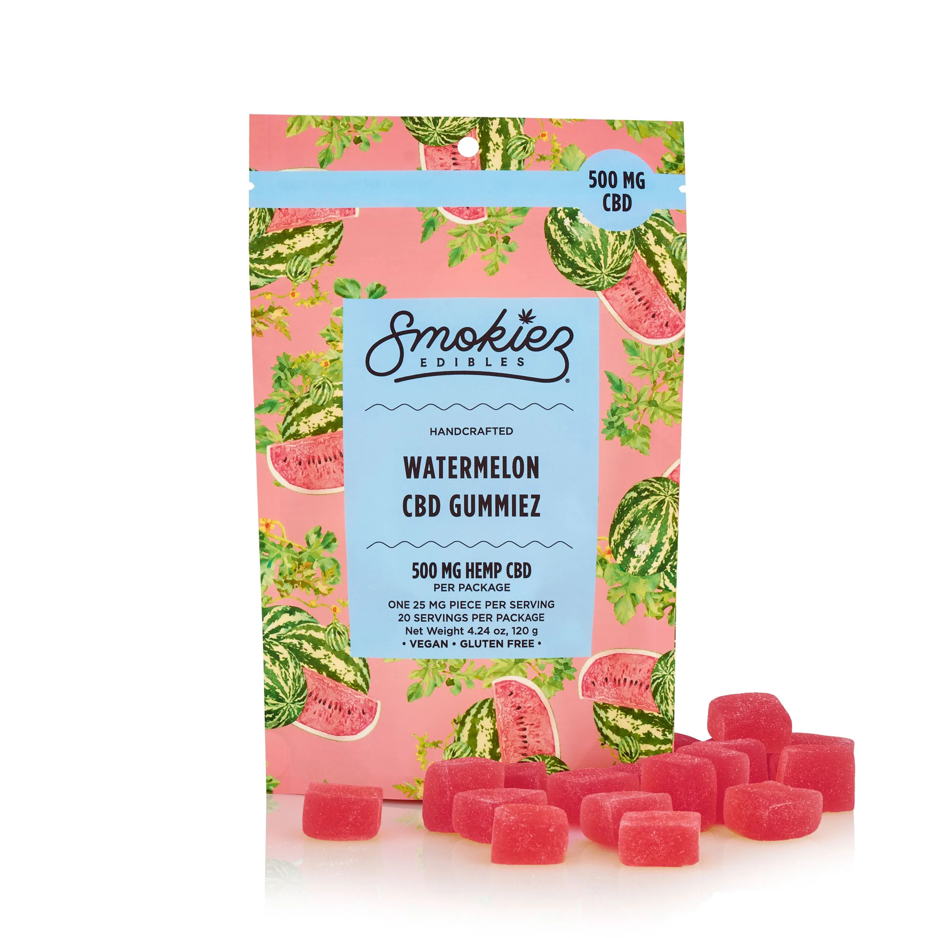 Watermelon Hemp Fruit Chews (Gummiez) | 20pc 500mg (CBD)
