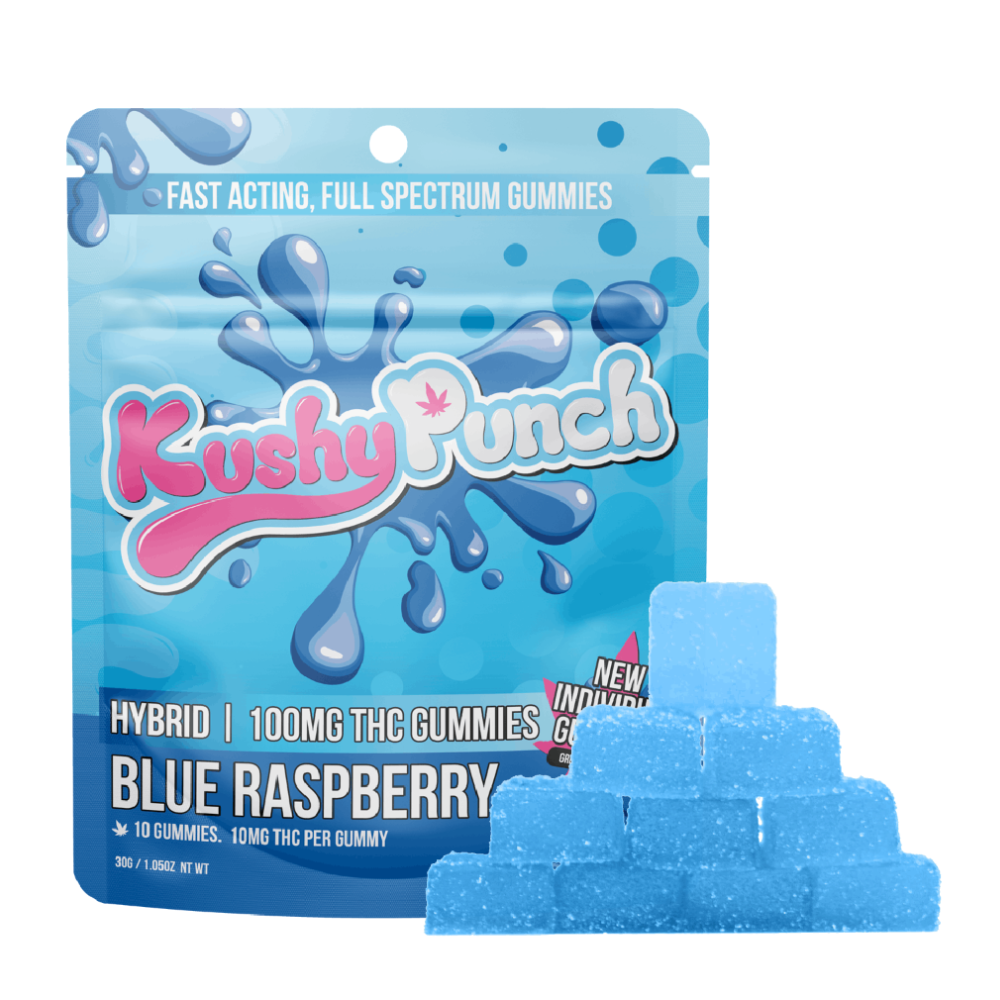 Kushy Punch - Edibles - Hybrid - Blue Raspberry - 100MG