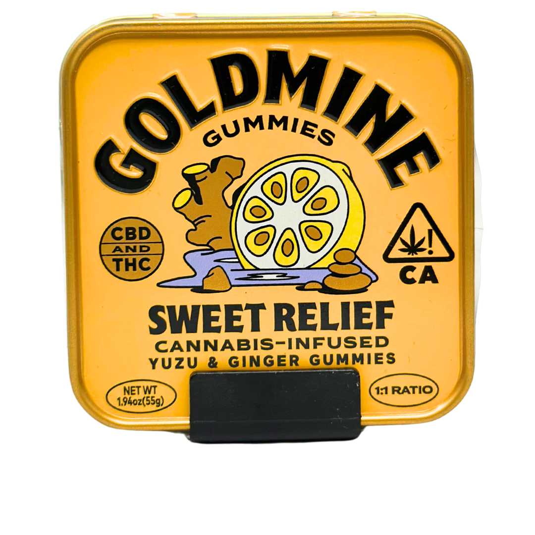 Goldmine Gummies - Sweet Relief - Yuzu & Ginger 1:1 TIN - 10pk - Gummies - 100mg