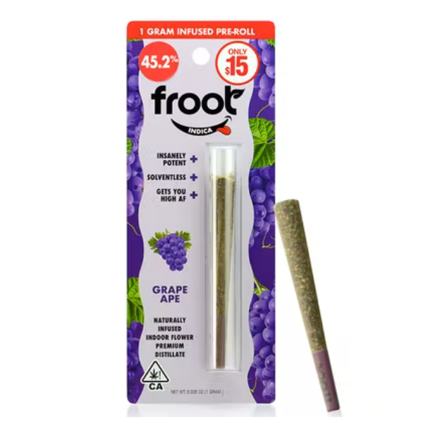 Froot Infused Preroll 1g Grape Ape