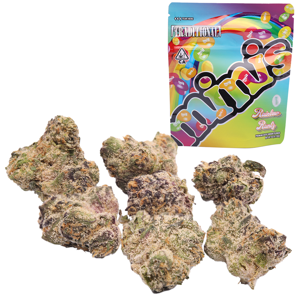Traditional Rainbow Runtz Minis Flower Strain (hybrid), 5g