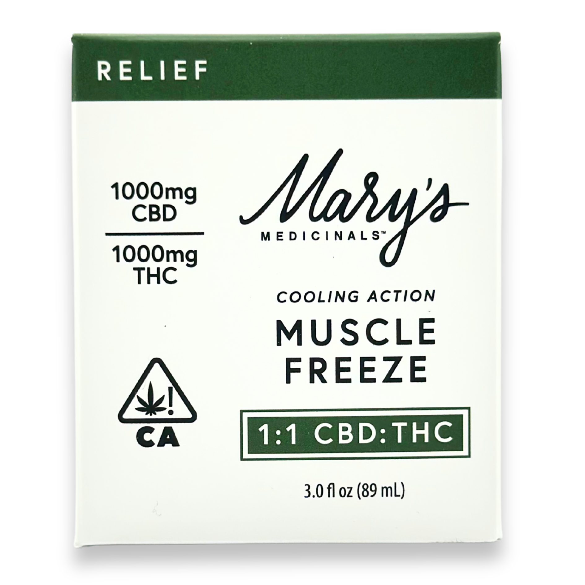 Marys Medicinals - Muscle Freeze - Relief 1:1 CBD/THC - 89ml - 2000mg