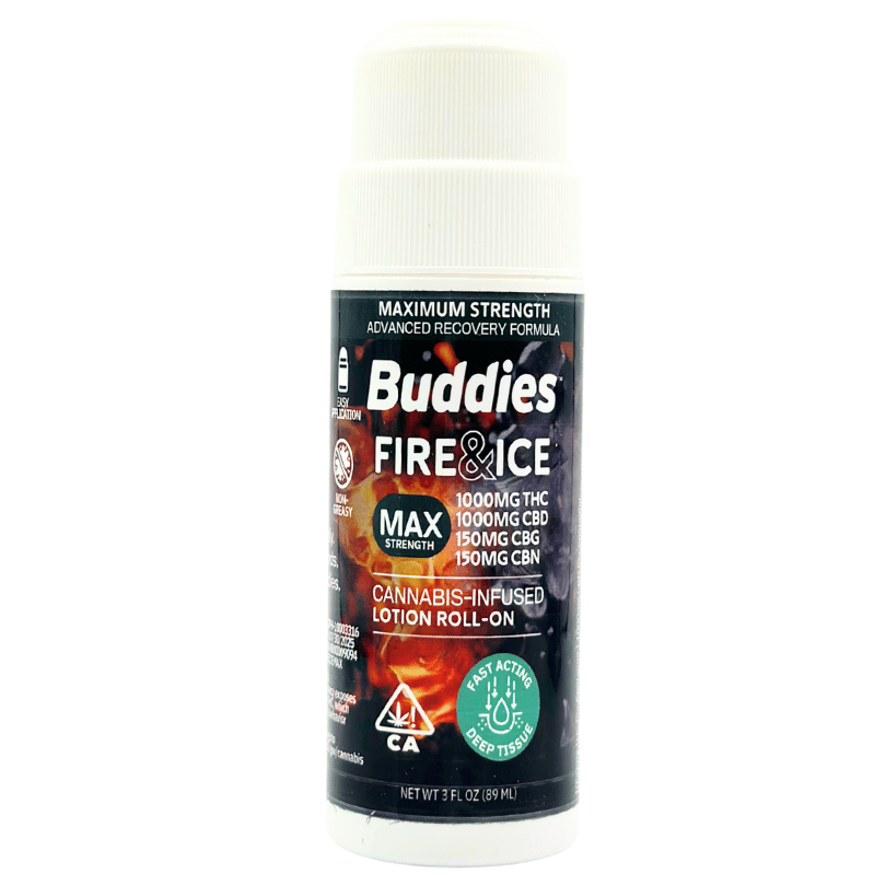 Buddies - Max Strength - Fire & Ice 1:1:1:1 Roll On - Topical - 3oz