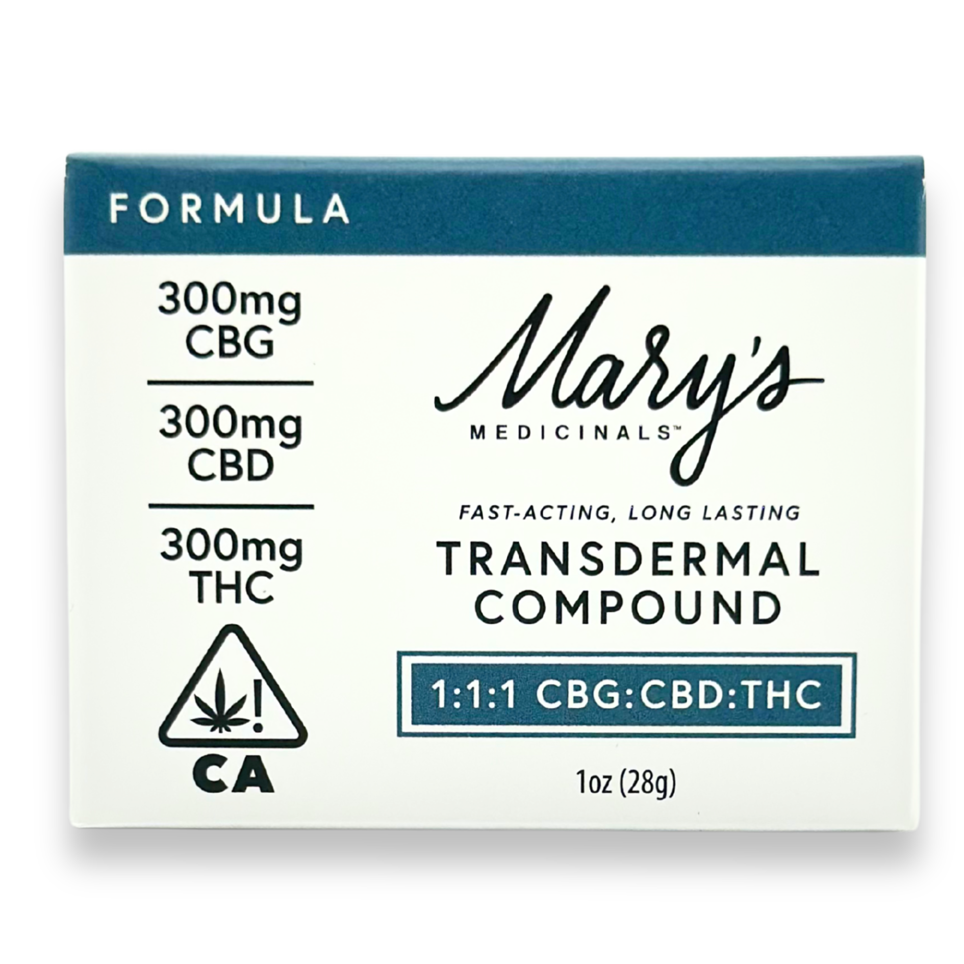 Marys Medicinals - Formula - 1:1:1 CBG:CBD:THC - 1oz - Topical - 300mg