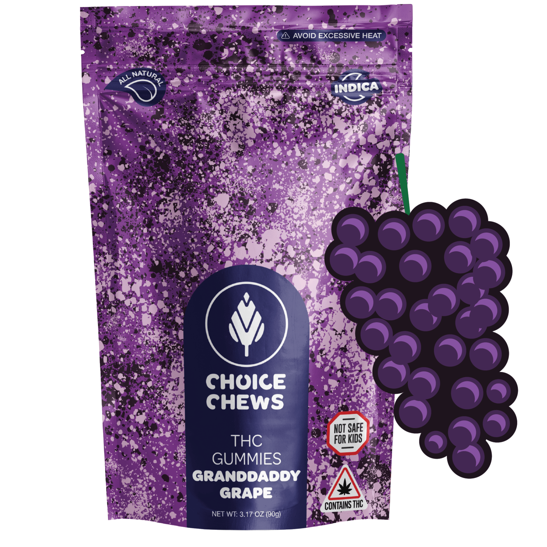 Granddaddy Grape Indica Gummies | 100mg