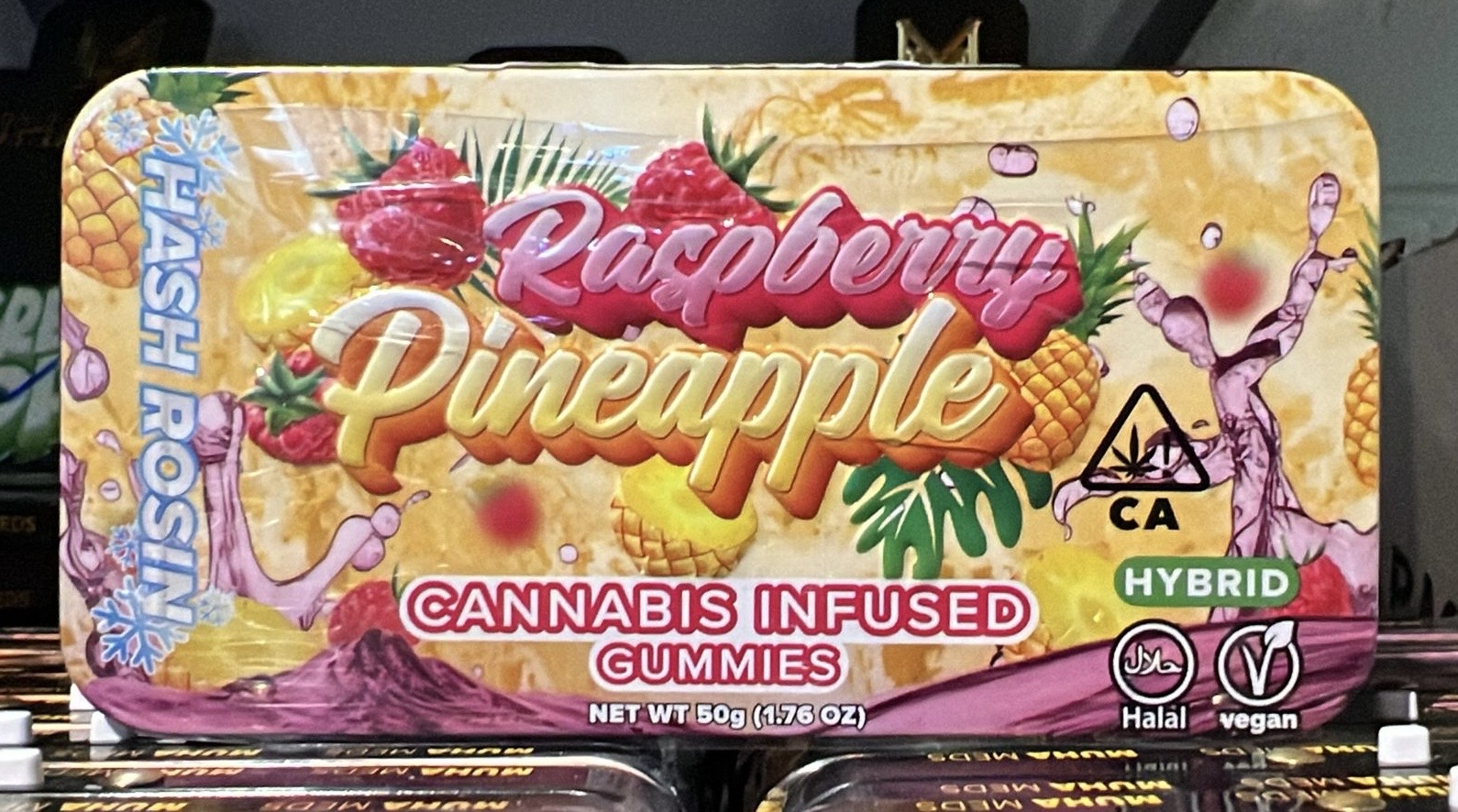 Raspberry Pineapple Hash Rosin Gummies