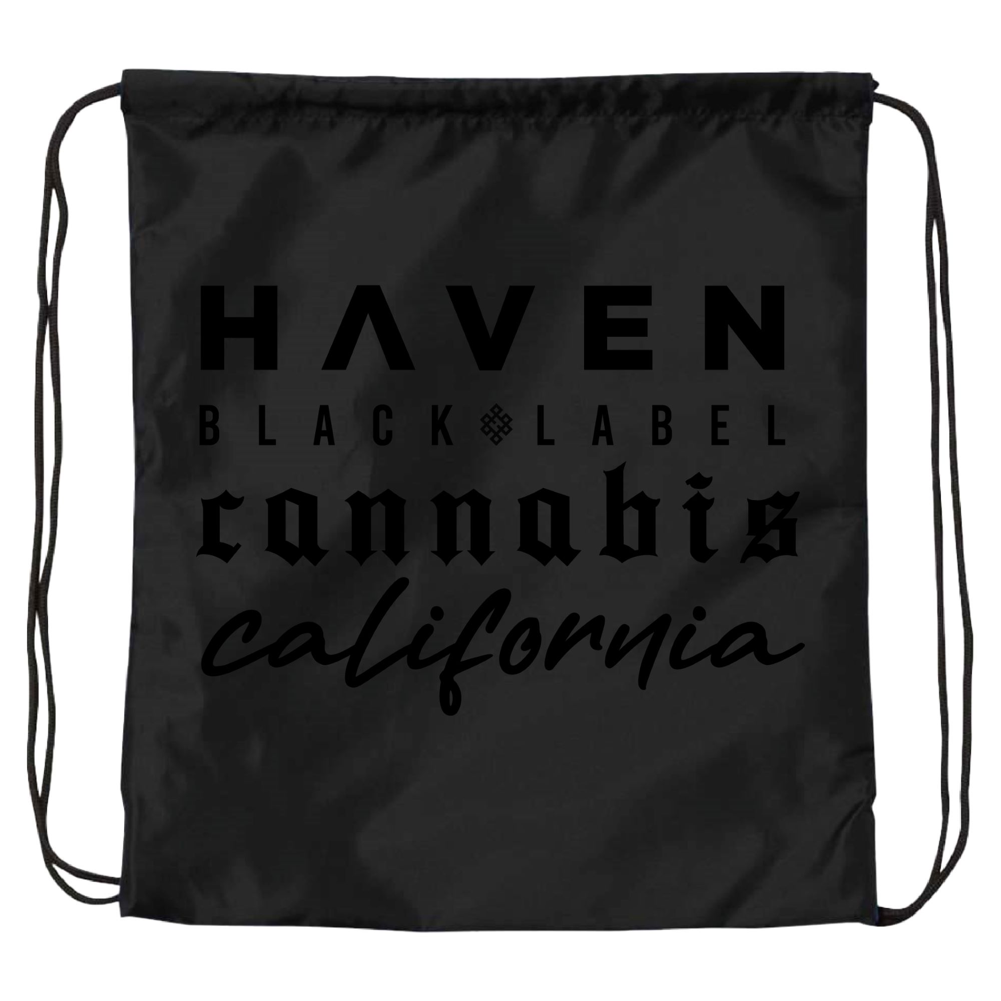 Haven - Limited Edition - Black on Black Drawstring Bag