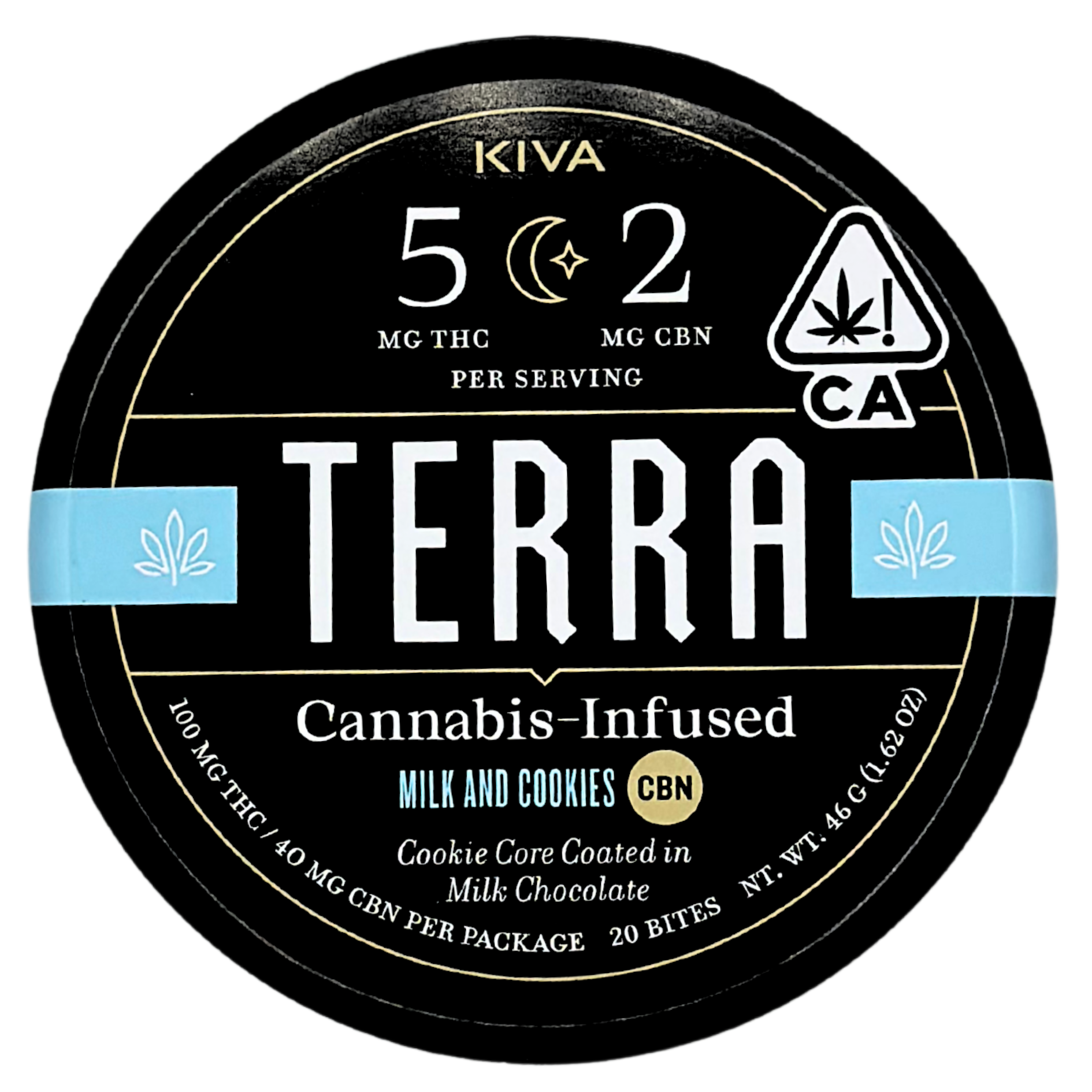 Terra Bites - Milk N Cookies - Milk Chocolate CBN 5:2 - 20pk - 100mg