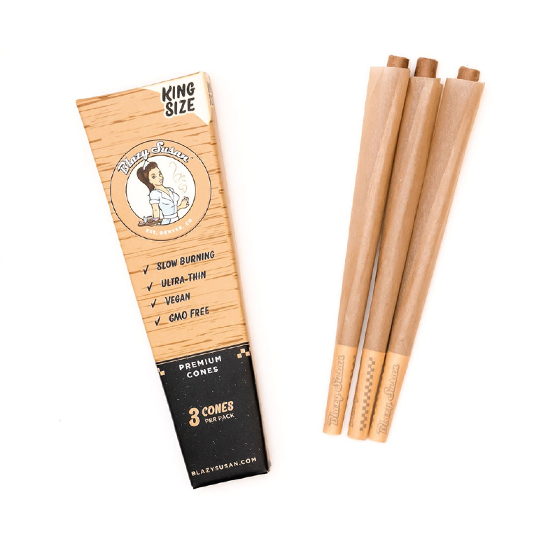 Blazy Susan - Unbleached Paper Cones King Size 3pk