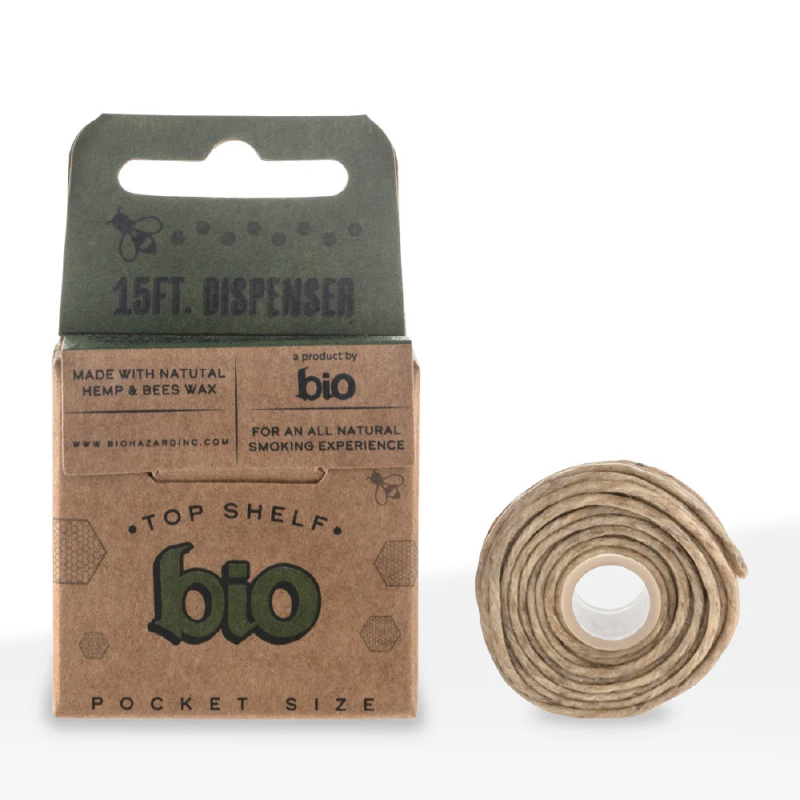 BIO Glass - Natural Beeswax Hemp Wick w/ Built-In Blade 15ft