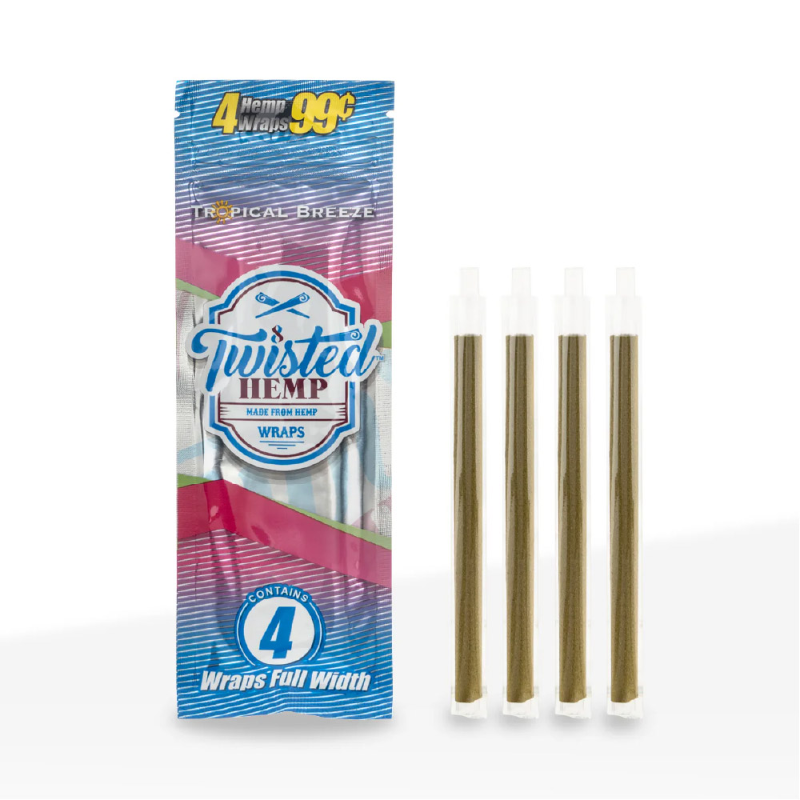 Twisted Hemp - Tropical Breeze Blunt Wraps 4pk