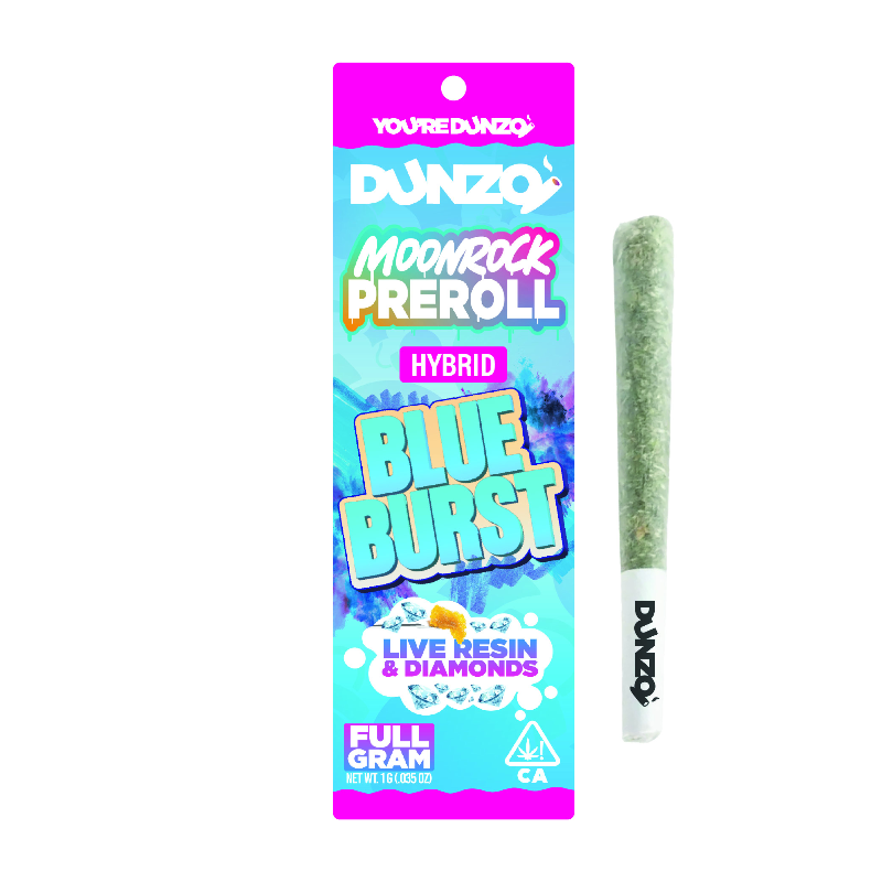 Dunzo - Blue Burst Moonrock Infused Preroll 1g