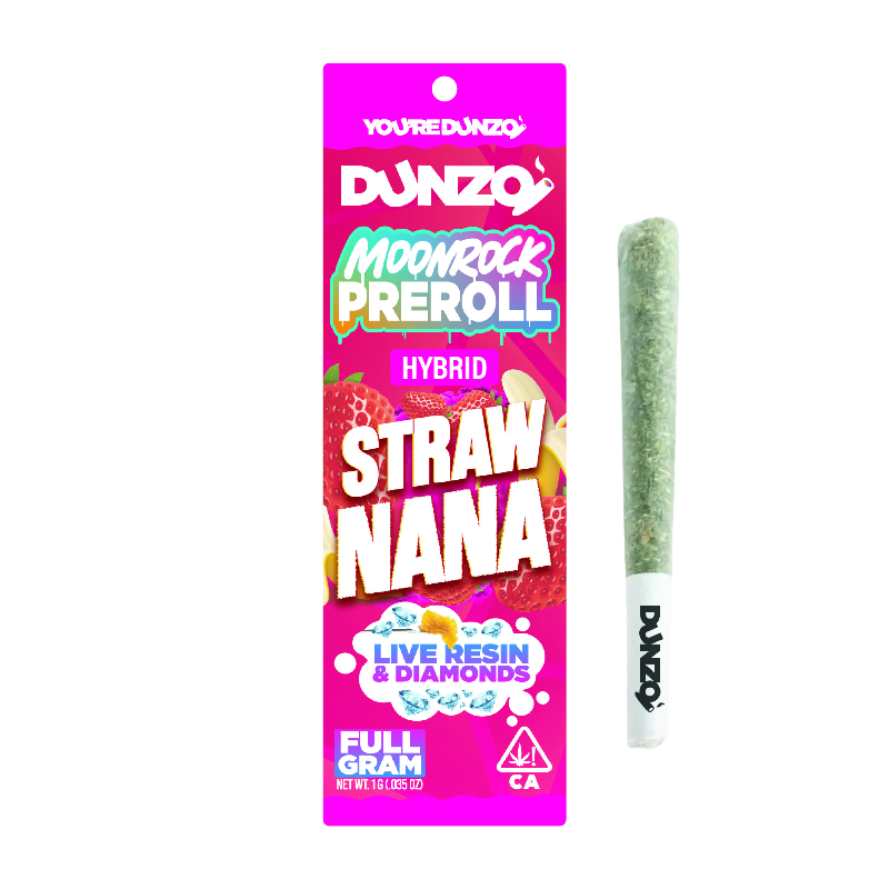 Dunzo - Strawnana Moonrock Infused Preroll 1g