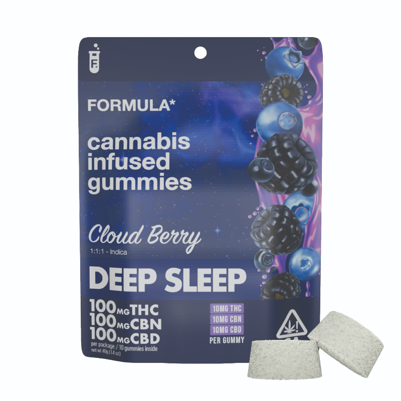 Formula - Cloud Berry Deep Sleep Gummies 1:1:1 THC/CBD/CBN 100mg