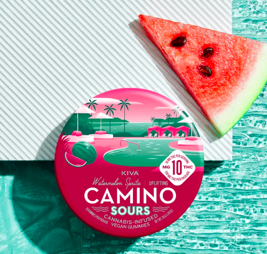 100mg Watermelon Spritz Uplifting Sour Gummies - Camino