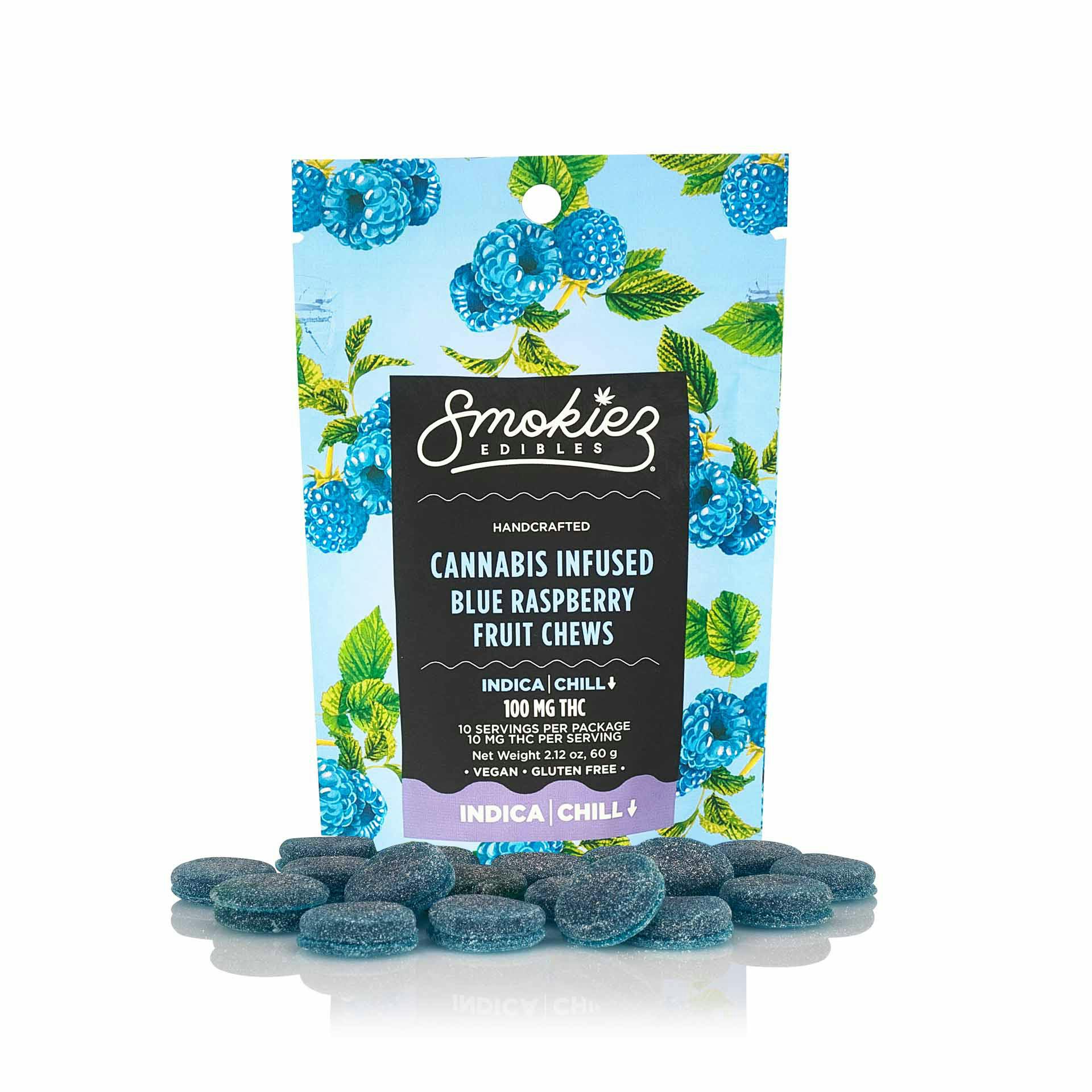 Smokiez 10pk Fruit Chews Blue Raspberry