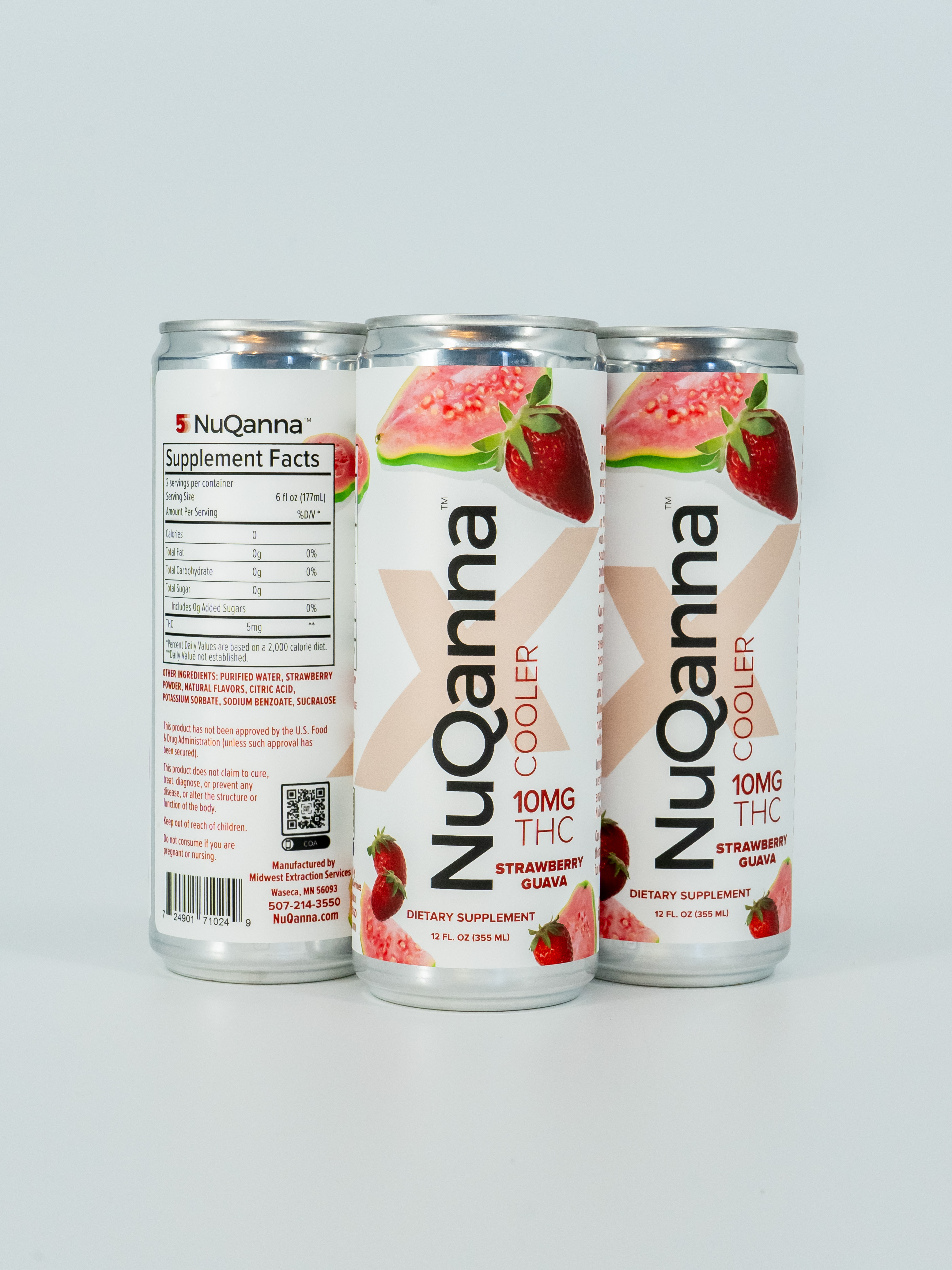 NuQanna | Strawberry Guava Cooler | 10mg THC