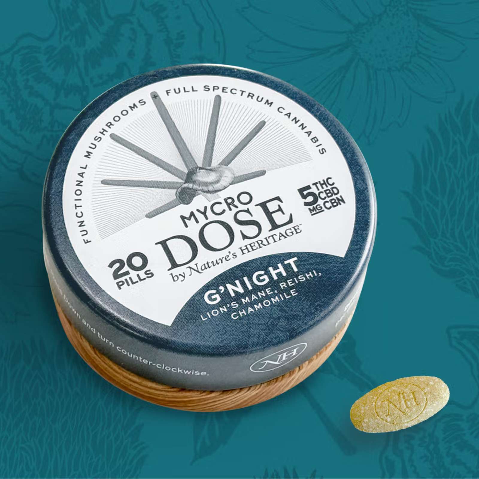 G'Night MycroDose Pills 1:1:1 THC:CBD:CBN | Nature's Heritage