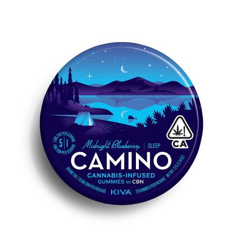 KIVA - Midnight Blueberry Camino 5:1 THC/CBN Gummies -  100mg - Edible