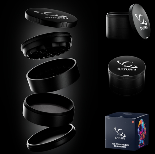 Saturn | Grinder 100MM | Onyx