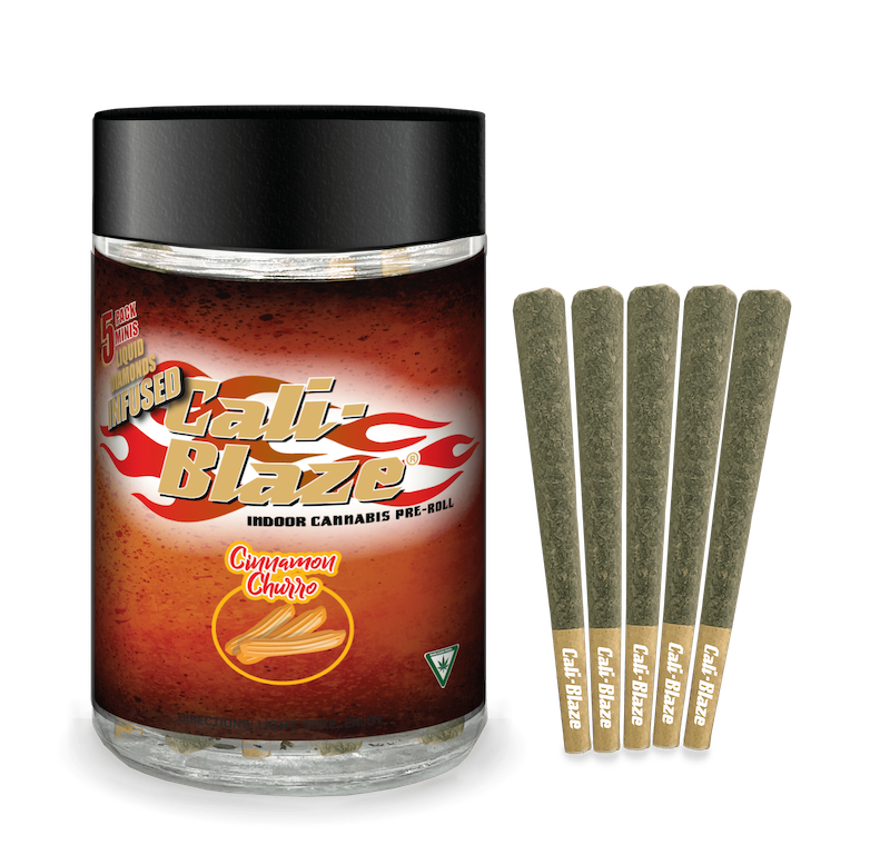 Cali Blaze Cinnammon Churro 0.7g 5pk Liquid Diamond Infused Prerolls