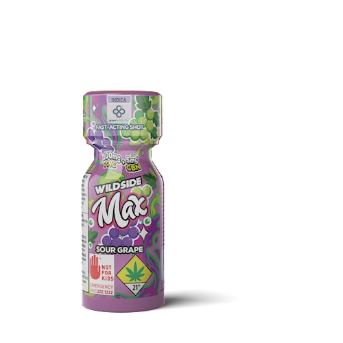 Wildside Max | Sour Grape | Nano Shot | 2oz | DOH | 100mg THC : 5mg CBN