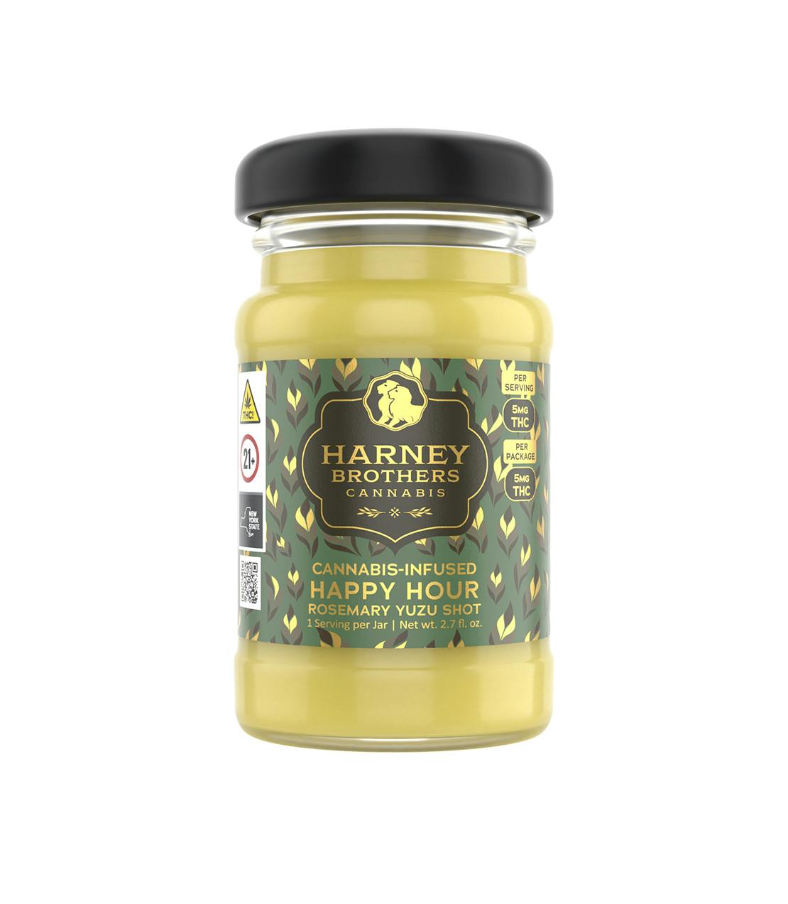 Harney Brothers | Happy Hour Rosemary Yuzu Shot | 2oz | 10mg