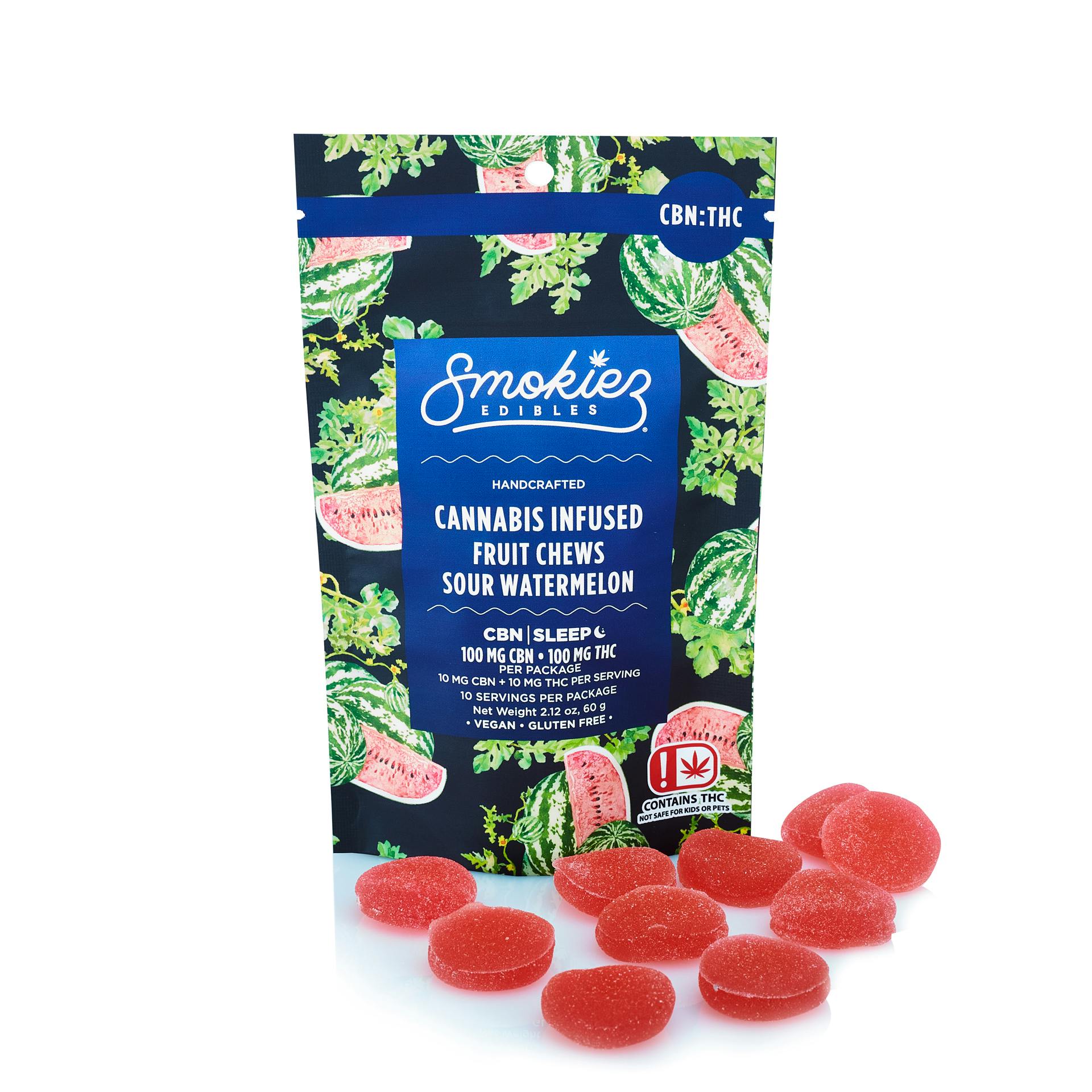 Smokiez - Edibles - Sour Sleep Watermelon - CBN - 100MG