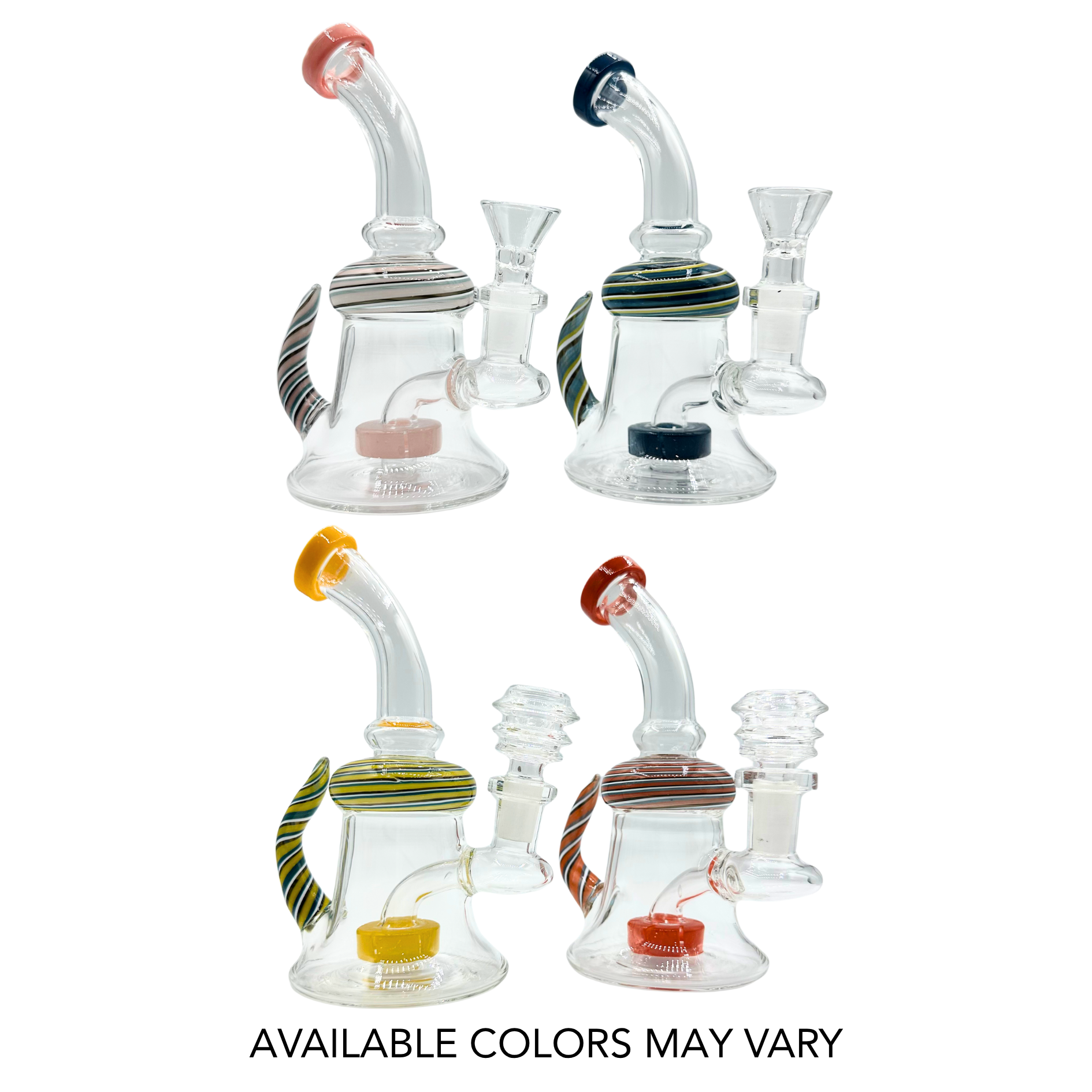 Glass - Water Bong Rig W/ Horn V6