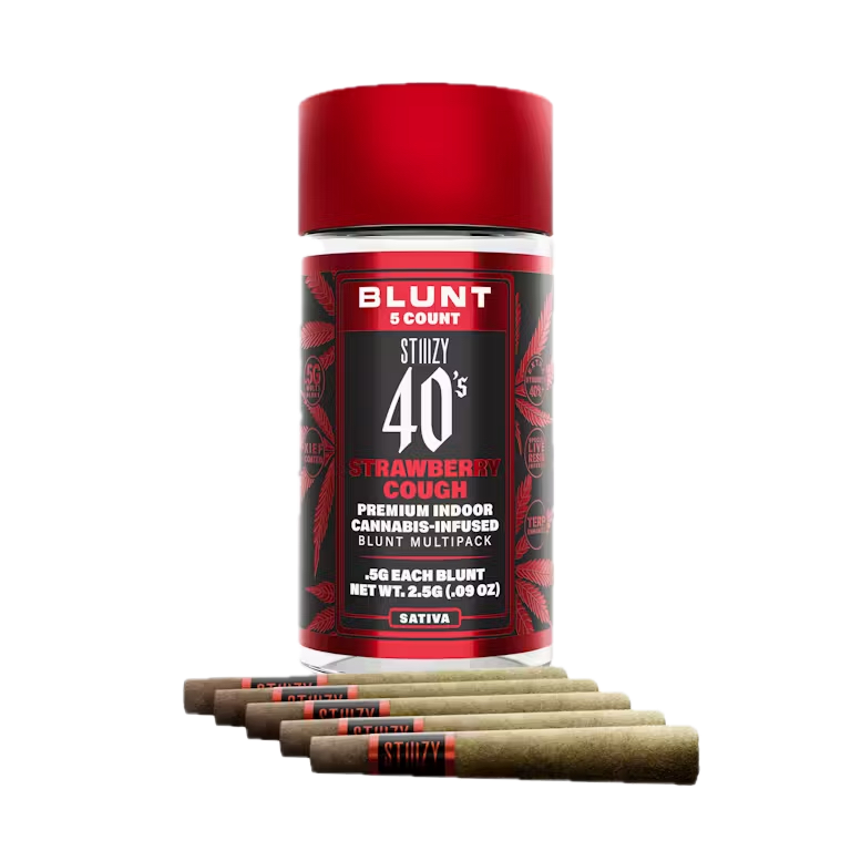 Strawberry Cough | Infused Indoor 40's Mini Blunts 5-Pack | 2.5g