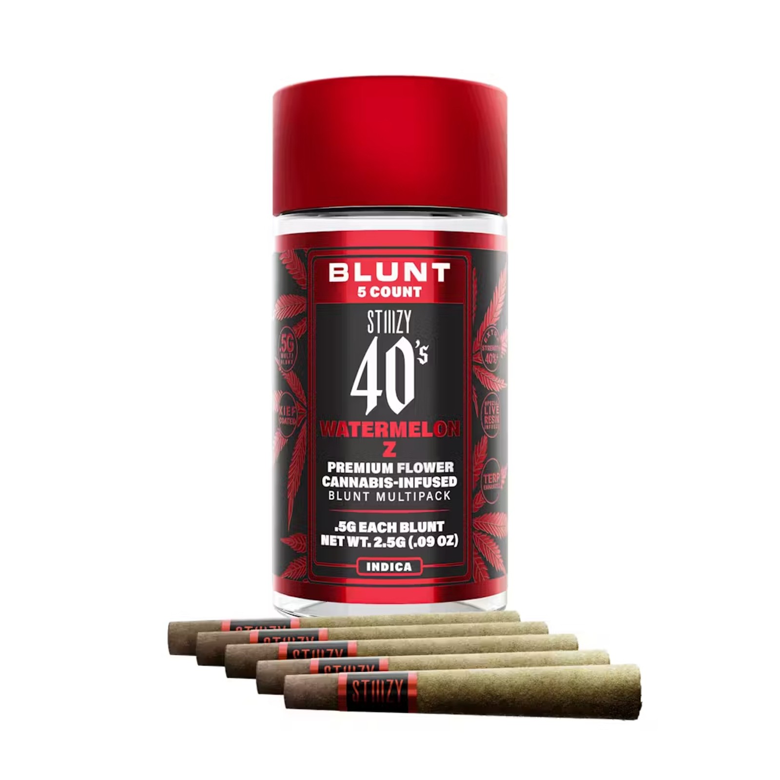 Watermelon Z | Infused Indoor 40's Mini Blunts 5-Pack | 2.5g