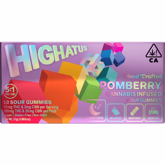 Highatus Sour Gummies Pomberry 5:1 CBN