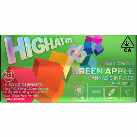 Highatus Sour Gummies Green Apple 2:1