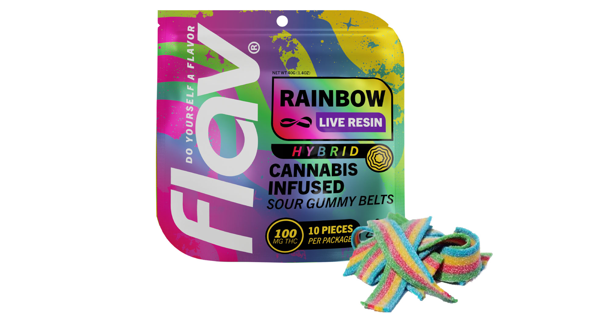 Mission Valley - Flav - Rainbow Live Resin Belts - 100mg - San