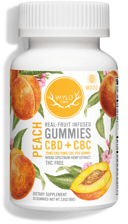 Wyld | Peach CBD:CBC 2:1 Gummies | 40-Pack